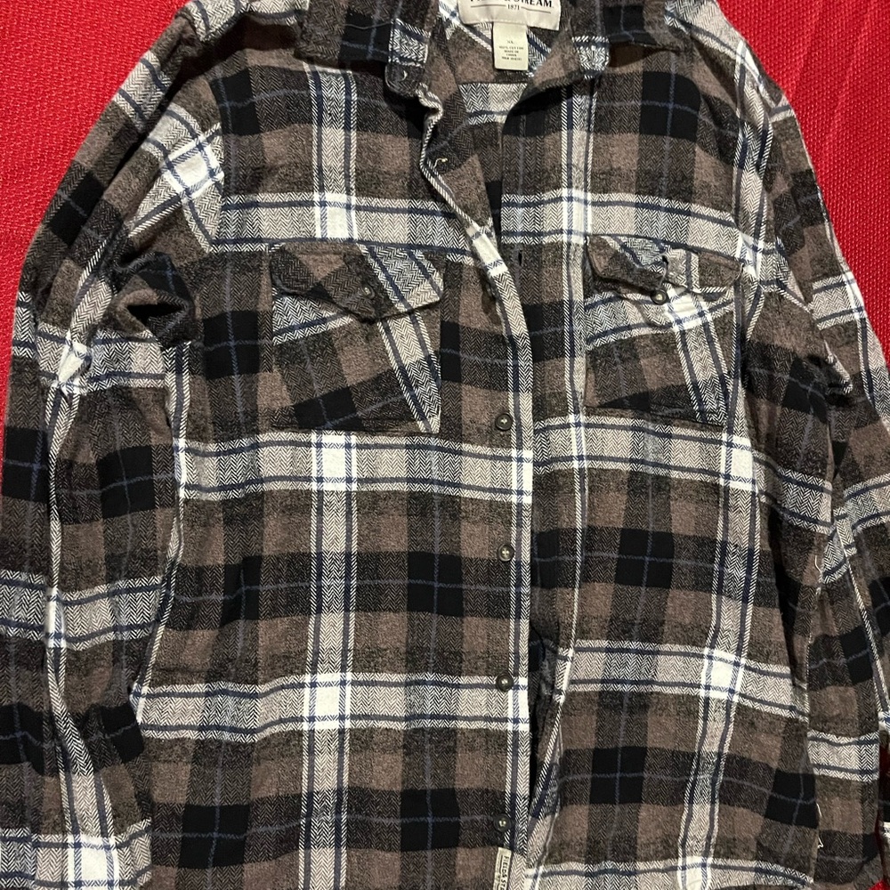 Field & Stream Black and White Plaid Shirt